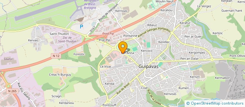 localisation de l'entreprise KENDERVAD  GUIPAVAS