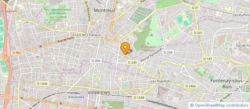 localisation de l'entreprise KENNY WACK à MONTREUIL