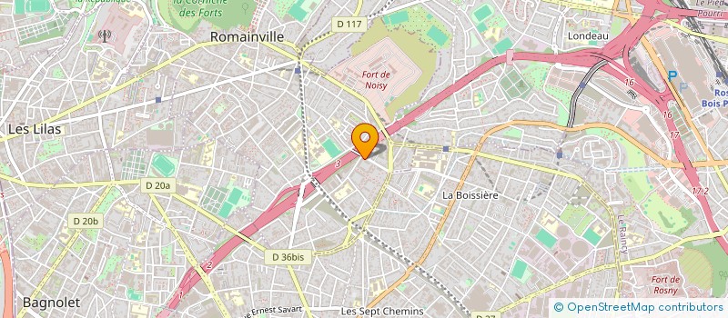 localisation de l'entreprise KENOS SECURITE à ROMAINVILLE