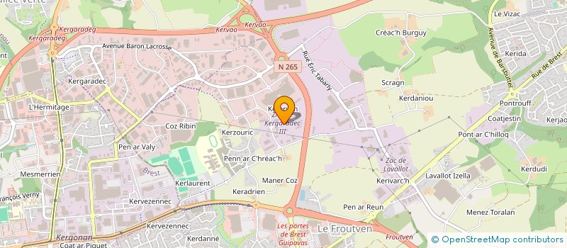 localisation de l'entreprise KENT à GUIPAVAS