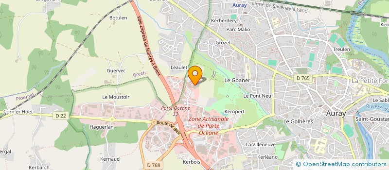 localisation de l'entreprise KENTELEG à AURAY