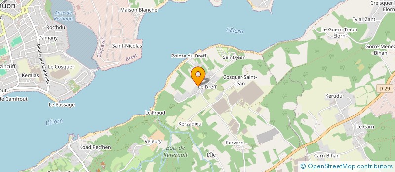localisation de l'entreprise KENVEAJOUR  PLOUGASTEL-DAOULAS