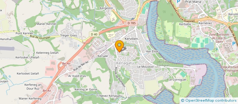 localisation de l'entreprise KENVEVAN, LES PIEDS SUR TERRE à QUIMPER