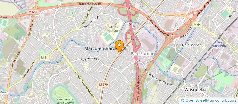 localisation de l'entreprise KEOLIS LILLE METROPOLE à MARCQ-EN-BARŒUL