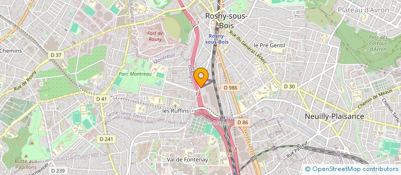 localisation de l'entreprise KEOPS BATIMENT à ROSNY-SOUS-BOIS