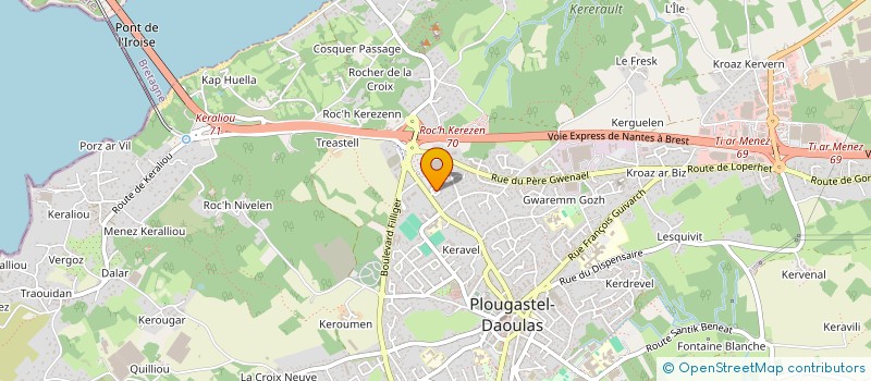 localisation de l'entreprise KER ARZH GWENN  PLOUGASTEL-DAOULAS
