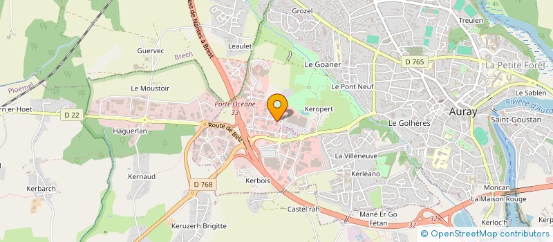 localisation de l'entreprise KER BCFL à AURAY