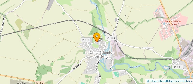 localisation de l'entreprise KER BUGEL  SAINTE-COLOMBE-SUR-SEINE