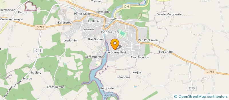 localisation de l'entreprise KER FEDER  PONT-AVEN