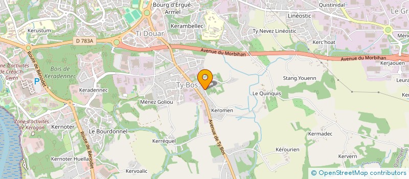 localisation de l'entreprise KER MARYVES à QUIMPER