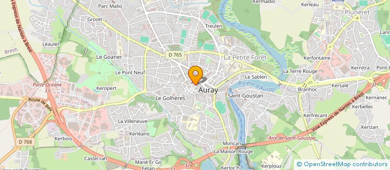 localisation de l'entreprise KER OPTIQUE à AURAY