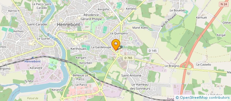 localisation de l'entreprise KER RCF  HENNEBONT