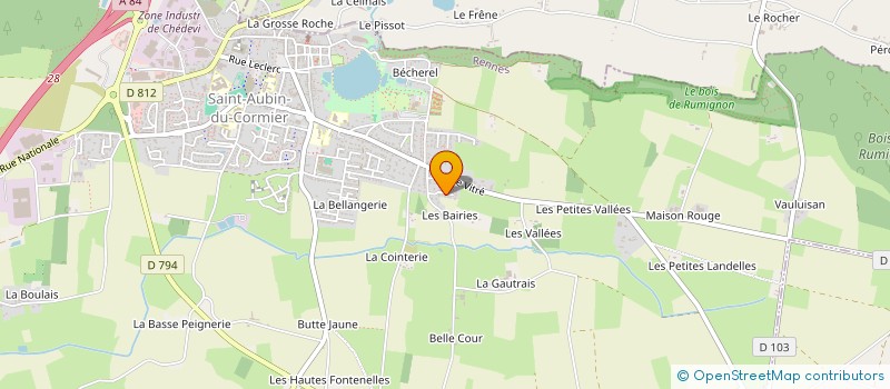 localisation de l'entreprise KER ROSALIE  SAINT-AUBIN-DU-CORMIER