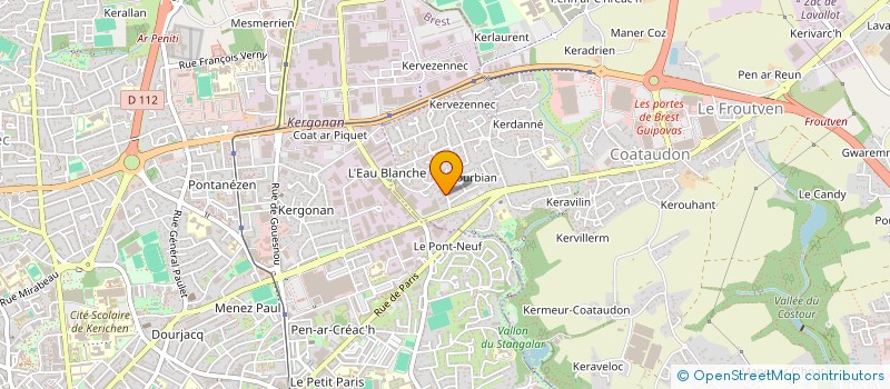 localisation de l'entreprise KER ROZEC  GUIPAVAS