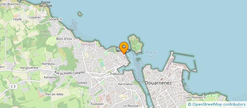 localisation de l'entreprise KER YAN à DOUARNENEZ