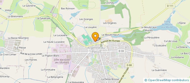 localisation de l'entreprise KERALLI  ARGENTRE-DU-PLESSIS