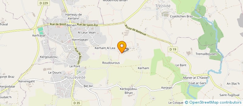 localisation de l'entreprise KERANGUEVEN PROMOTIONS FINAN ET IMMOB  PLOUZEVEDE