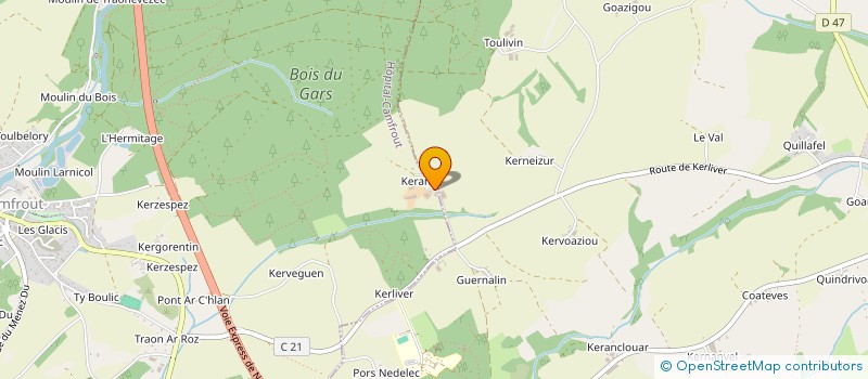localisation de l'entreprise KERANOT  HOPITAL-CAMFROUT