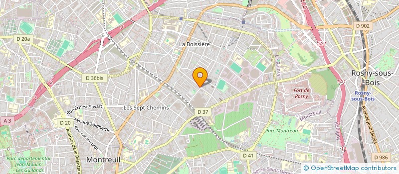localisation de l'entreprise KERAVEL à MONTREUIL