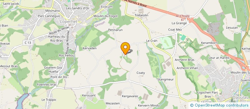 localisation de l'entreprise KERAWEN à BREST