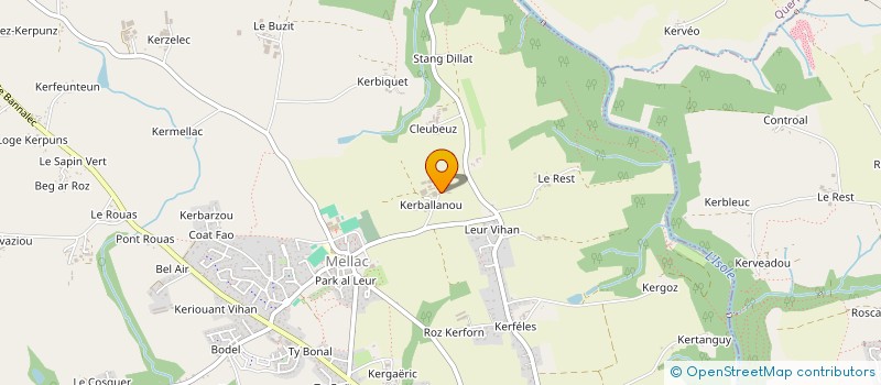 localisation de l'entreprise KERBA à MELLAC