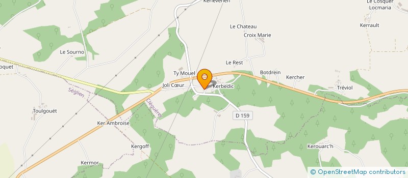 localisation de l'entreprise KERBEDIC  CLEGUEREC