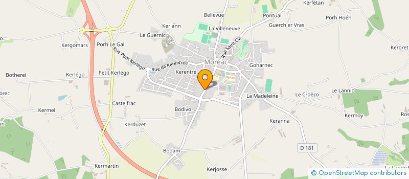 localisation de l'entreprise KERBELLEC  MOREAC