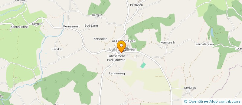 localisation de l'entreprise KERBERC'HED  BULAT-PESTIVIEN