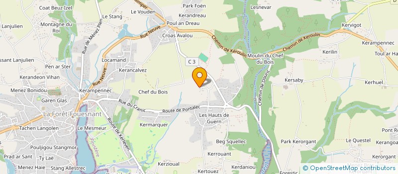 localisation de l'entreprise KERBLAISE  LA FORET-FOUESNANT