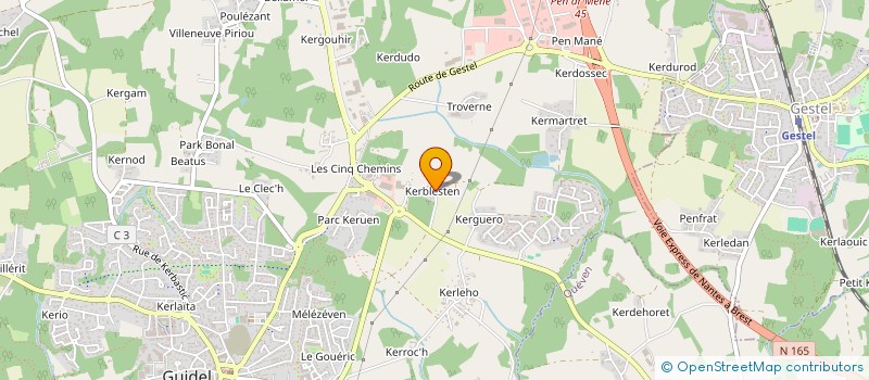 localisation de l'entreprise KERBLESTEN  GUIDEL