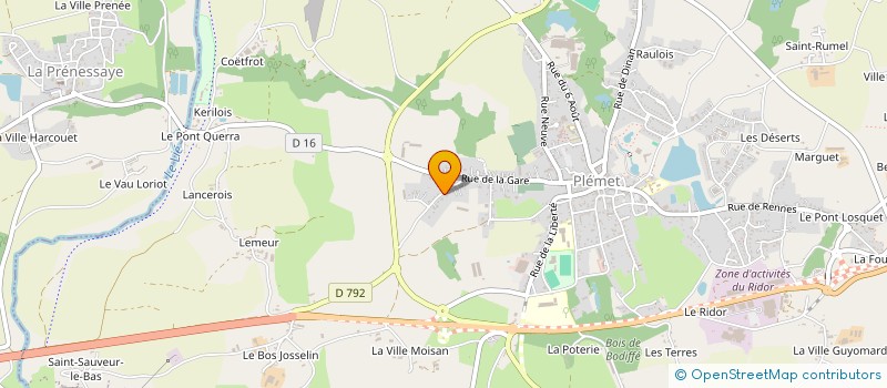 localisation de l'entreprise KERBRAT à PLEMET