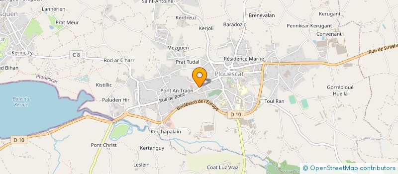 localisation de l'entreprise KERBRAT MATERIAUX à PLOUESCAT