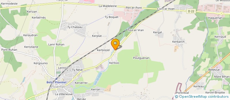 localisation de l'entreprise KERBREDEVA  PLOEMEL