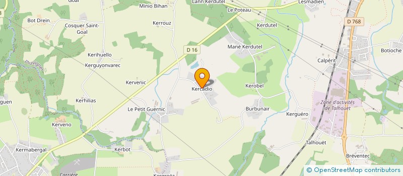 localisation de l'entreprise KERCADIO 2012  PLUVIGNER