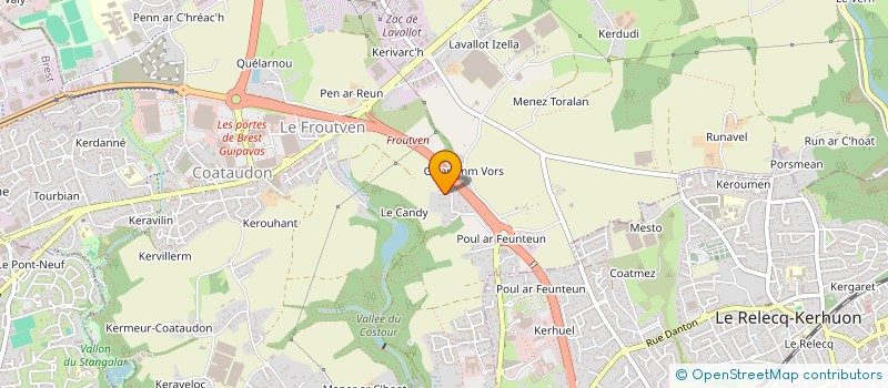 localisation de l'entreprise KERCAM 2020  GUIPAVAS