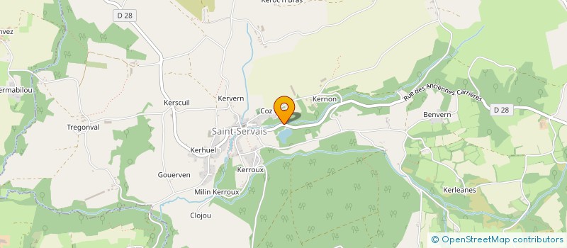 localisation de l'entreprise KERCAZTEL  SAINT-SERVAIS