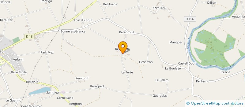 localisation de l'entreprise KERCLEG  CLEGUEREC