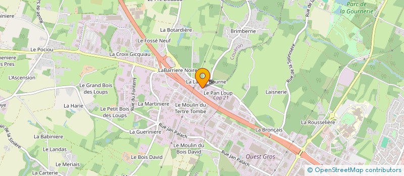 localisation de l'entreprise KERDECO à COUERON