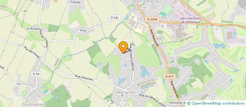 localisation de l'entreprise KERDONIS à MERIGNIES