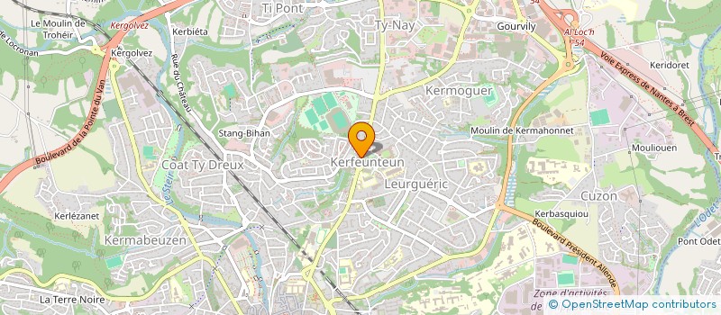 localisation de l'entreprise KERFEUN COIFF à QUIMPER