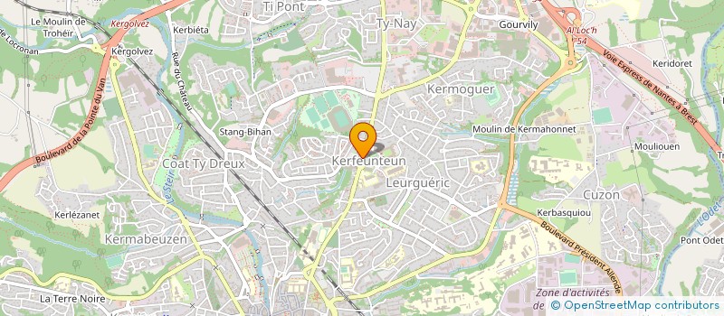 localisation de l'entreprise KERFEUNTEUN ANIMATIONS SPORTIVES à QUIMPER