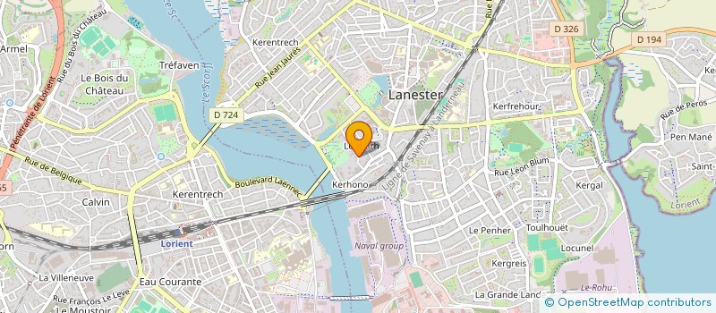 localisation de l'entreprise KERFIMO  LANESTER