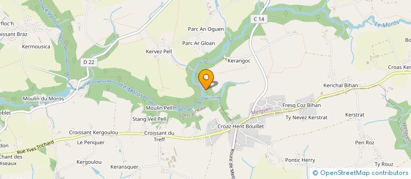 localisation de l'entreprise KERFONT  MELGVEN