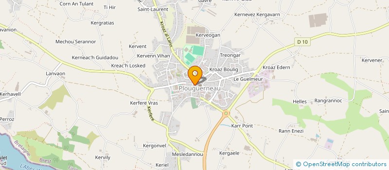 localisation de l'entreprise KERFOURN  PLOUGUERNEAU