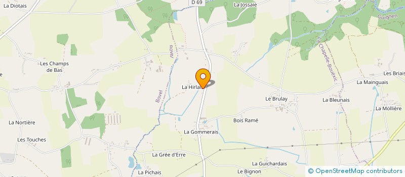 localisation de l'entreprise KERGAD  LA CHAPELLE-BOUEXIC