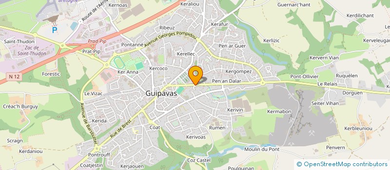 localisation de l'entreprise KERGELEN  GUIPAVAS