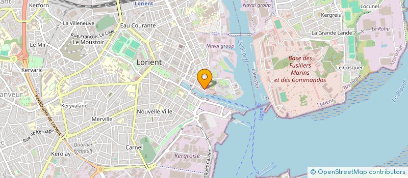 localisation de l'entreprise KERGLAW à LORIENT