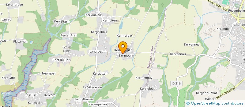 localisation de l'entreprise KERGOAT CONSTRUCTIONS à MOELAN SUR MER