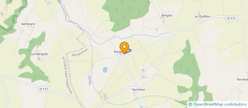 localisation de l'entreprise KERGORRE  PLOUGONVEN