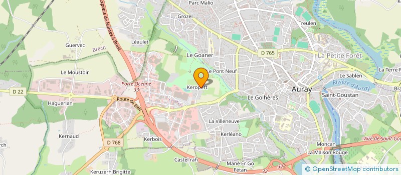 localisation de l'entreprise KERGOSIEN à AURAY
